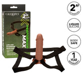 CALEXOTICS - REALISTIC MAXX PERFORMANCE EXTENSION WITH BROWN SKIN HARNESS